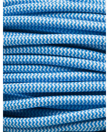 Lyseblå zig-zag stofledning
