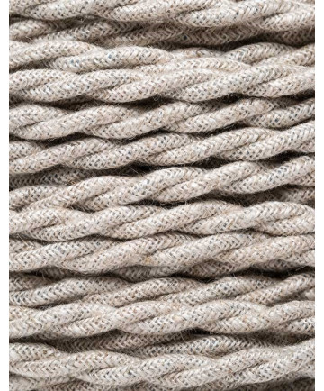 Beige meleret snoet stofledning