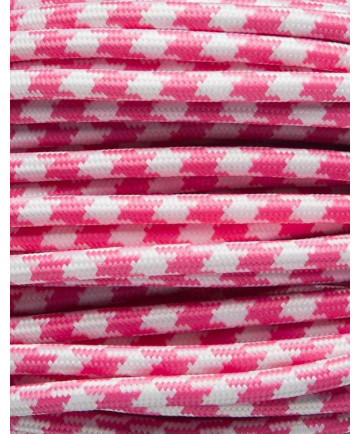 Pink tofarvet stofledning