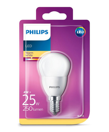 E14 - Philips LED Pære 4W - 250lm (Lyskilder)