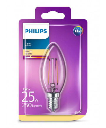 E14 - Philips LED Pære 2W - 250lm (Lyskilder)