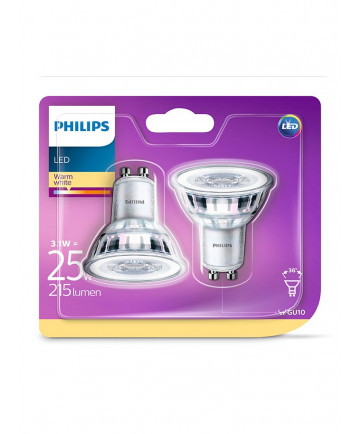 GU10 - Philips LED Spot 3.1W - 215lm 2-pak (Lyskilder)