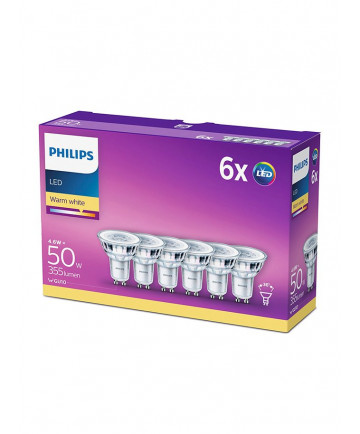 GU10 - Philips LED Spot 4.6W - 355lm 6-pak (Lyskilder)