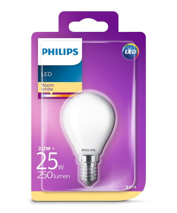 E14 - Philips LED Pære 2.2W - 250lm (Lyskilder)