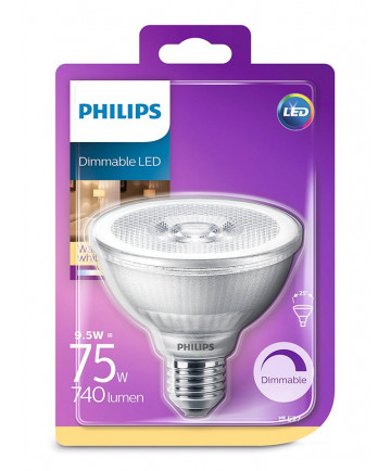 E27 - Philips LED Spot 9.5W - 740lm (Lyskilder)