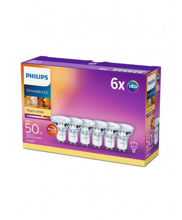 GU10 - Philips LED Spot 3.8W - 345lm 6-pak (Lyskilder)