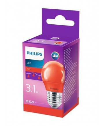 E27 - Philips LED Pære 3.1W - Rød (Lyskilder)