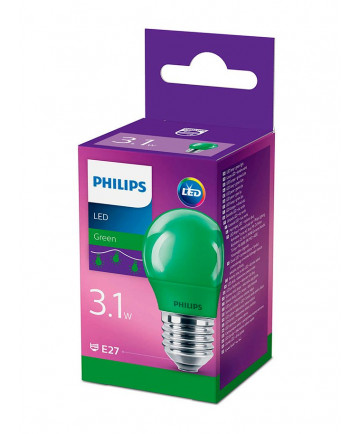 E27 - Philips LED Pære 3.1W - Grøn (Lyskilder)