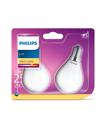 E14 - Philips LED Pære 2.2W - 250lm 2-pak (Lyskilder)