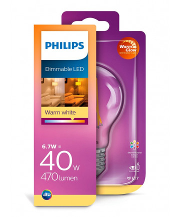E27 - Philips LED Pære 6.7W - 470lm (Lyskilder)