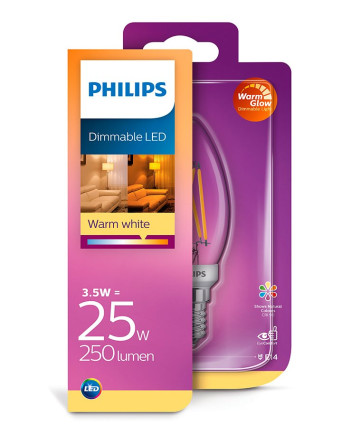 E14 - Philips LED Pære 3.5W - 250lm (Lyskilder)