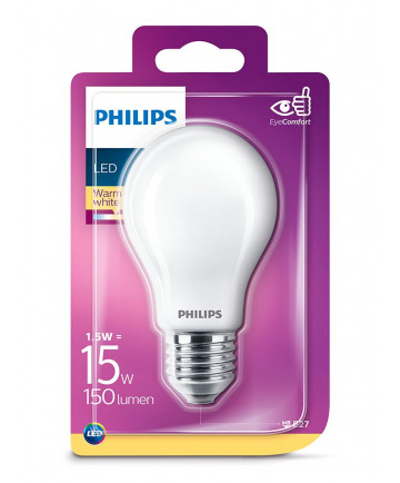 E27 - Philips LED Pære 1.5W - 150lm (Lyskilder)
