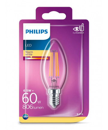 E14 - Philips LED Pære 6.5W - 806lm (Lyskilder)