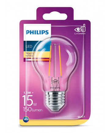 E27 - Philips LED Pære 1.5W - 150lm (Lyskilder)