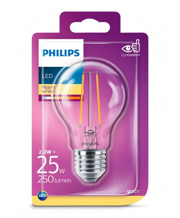 E27 - Philips LED Pære 2.2W - 250lm (Lyskilder)