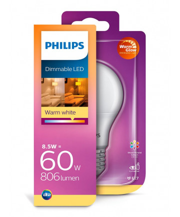 E27 - Philips LED Pære 8.5W - 806lm (Lyskilder)