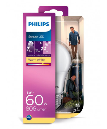 E27 - Philips LED Pære 8W - 806lm (Lyskilder)