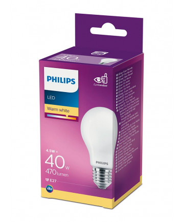 E27 - Philips LED Pære 4.5W - 470lm (Lyskilder)