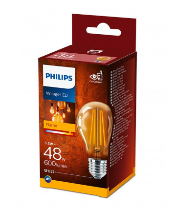 E27 - Philips LED Pære 5.5W - 600lm (Lyskilder)