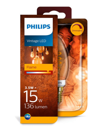 E14 - Philips LED Pære 3.5W - 136lm (Lyskilder)