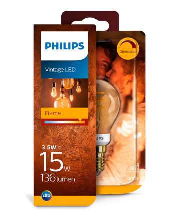 E14 - Philips LED Pære 3.5W - 136lm (Lyskilder)
