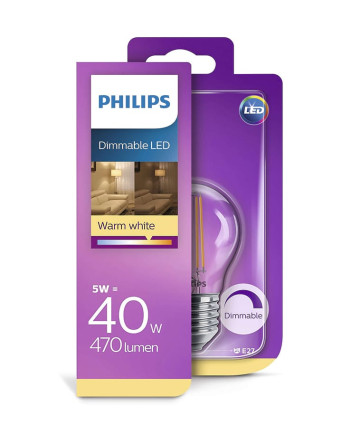 E27 - Philips LED Kronepære - 5W