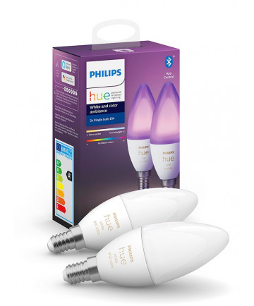 Philips Hue Color E14 LED pære farvet - Gratis levering 