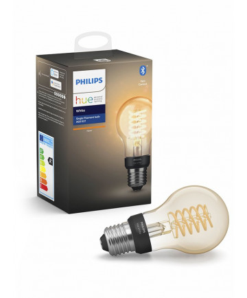 Philips Hue LED pære - E27 Filament Spiral - Bluetooth smart pære - A60