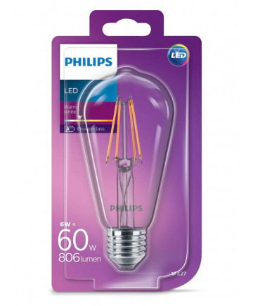 E27 LED Globepære - Philips - Edison - 7W