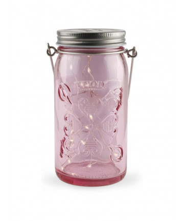 Tivoli LED Glas Lanterne - Pink glas - Jar Light