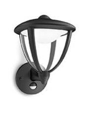 Philips myGarden Robin Væglampe LED Sort m. sensor
