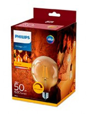 E27 - Philips Flame LED Globe Pære 8W - 630lm 