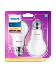 E27 - Philips LED Pære - Mat - 5.5W - 470lm  2-pak