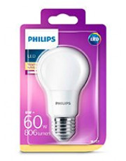 E27 - Philips LED Pære - Mat - 8W - 806lm 