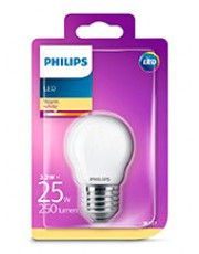 E27 - Philips LED Krone Pære - Mat - 2.2W - 250lm 