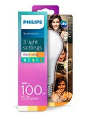 E27 - Philips SceneSwitch LED Pære 1521-600-150lm 