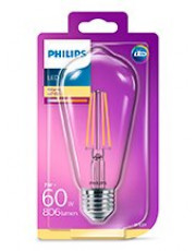 E27 - Philips LED Edison Pære 7W - 806lm 