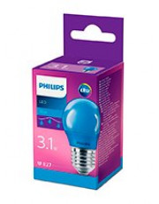 E27 - Philips LED Pære 3.1W - Blå