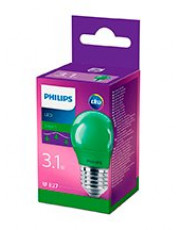 E27 - Philips LED Pære 3.1W - Grøn
