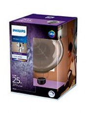 E27 - Philips Giant Smoky Globe LED Pære 6.5W - 270lm