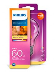 E27 - Philips Warm Glow LED Pære 9W - 806lm - CRI:90+