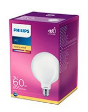 E27 - Philips LED Globe Pære - Mat - 7W - 806lm 