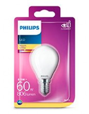 E14 - Philips LED Krone Pære - Mat - 6.5W - 806lm 