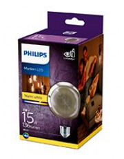 E27 - Philips Flame Smoky LED Globe Pære 2W - 100lm 