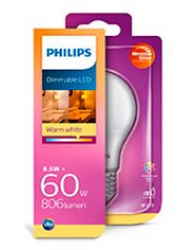 E27 - Philips Warm Glow LED Pære 8.5W - 806lm - CRI:90+