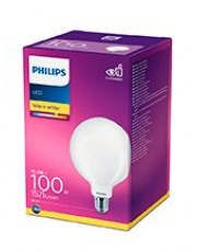 E27 - Philips LED Globe Pære - Mat - 10.5W - 1521lm 