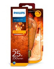 E27 - Philips Flame LED Edison Pære 5.5W - 250lm 