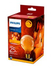 E27 - Philips Flame LED Globe Pære 5.5W - 250lm 