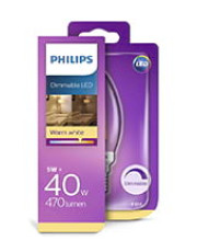 E14 - Philips Kerte Pære - 5W