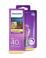 E27 - Philips LED Kronepære - 5W